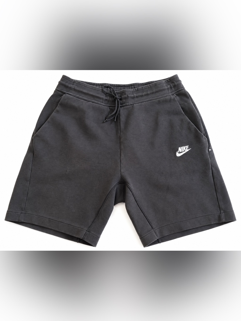 Nike Black Kids Logo Sweat Shorts with White Swoosh